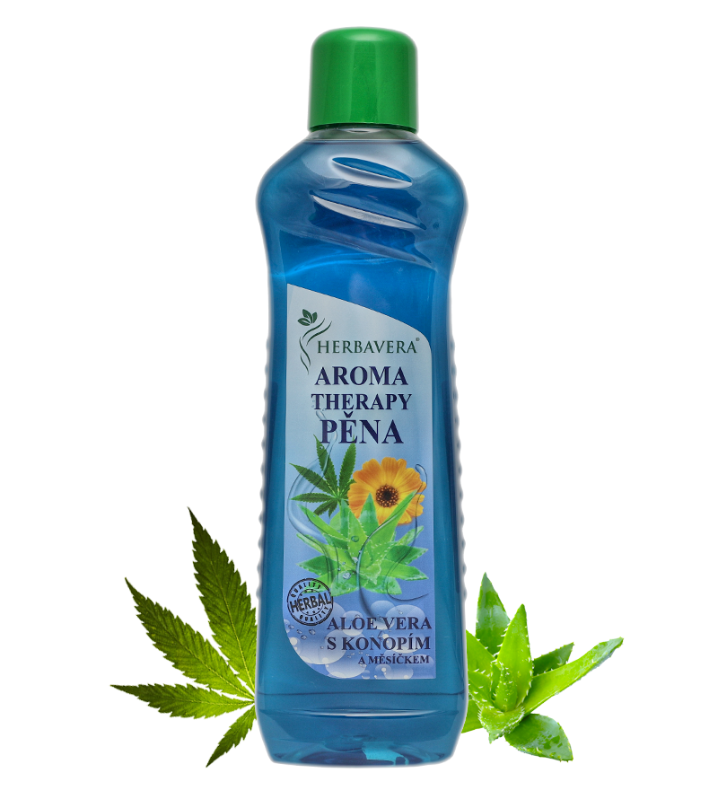 Herbavera Aromatherapie-Badeschaum mit Aloe Vera und Hanf 1000 ml