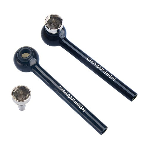 Kawum Glas Black "Champ:High" mit Aluminium-Tabakschale